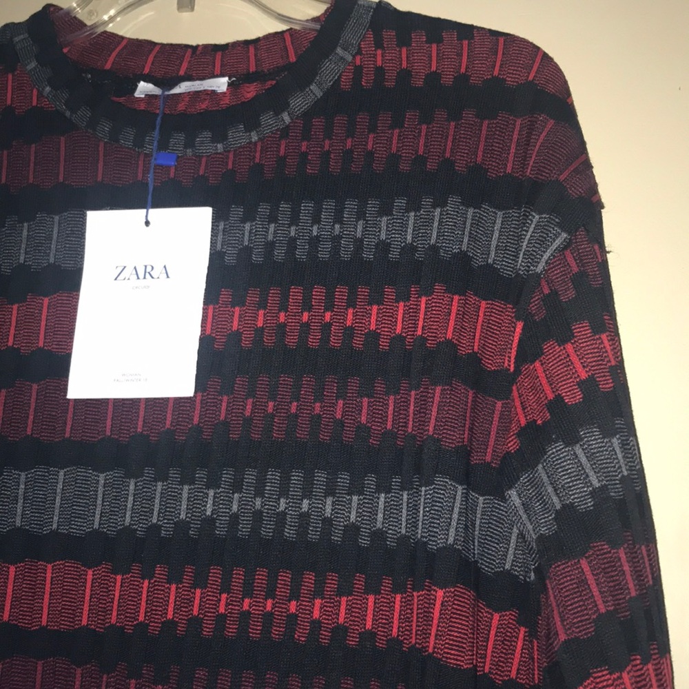 Zara Multicolored Jacquard Dress - Picture 6 of 8